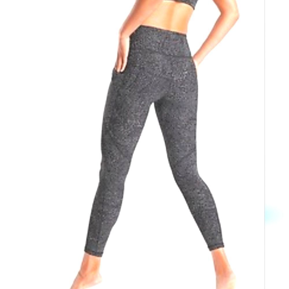 Athleta dark heather gray athletic leggings, medium tall, size MT